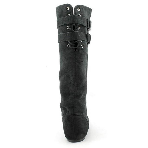 Material Girl Bonita Knee-High Boots Black-NEW - Picture 2 of 5